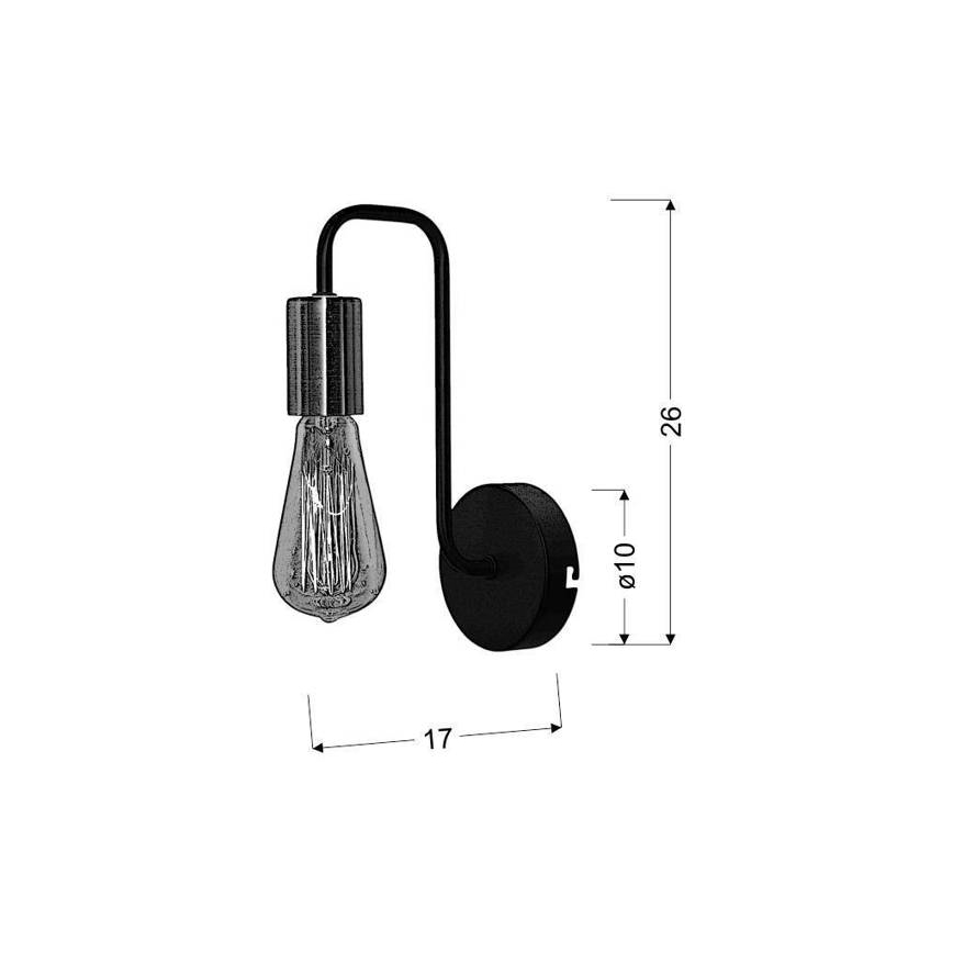 Væglampe HERPE 1xE27/60W/230V
