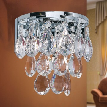 Væglampe i krystal CELESTE 2xG9/40W/230V skinnende krom