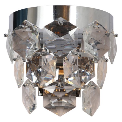 Væglampe i krystal GRACE 2xE14/40W/230V krom