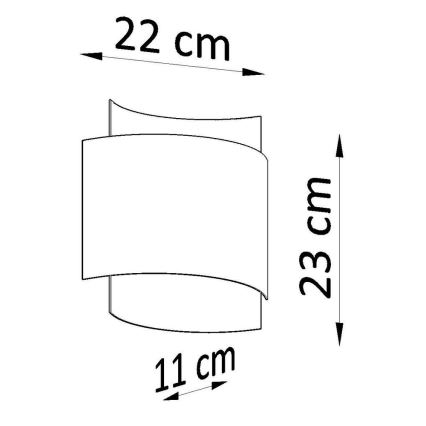 Væglampe IMPACT 1xG9/40W/230V sort