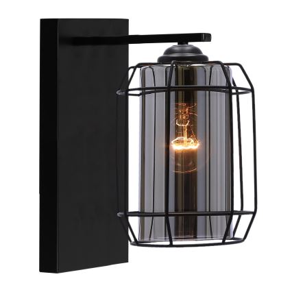 Væglampe JONERA 1xE27/40W/230V sort