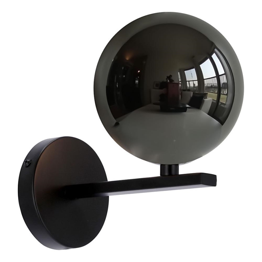 Væglampe KAMA 1xG9/28W/230V sort/røget sort