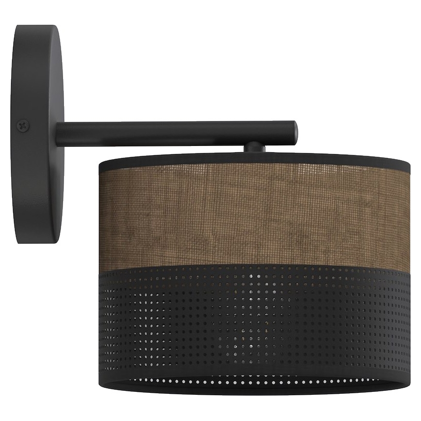 Væglampe KARBON 1xE27/15W/230V sort/brun