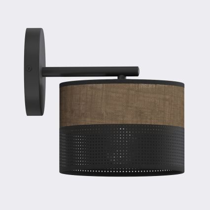 Væglampe KARBON 1xE27/15W/230V sort/brun