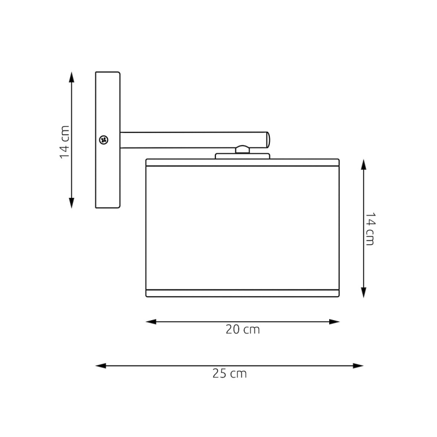 Væglampe KARBON 1xE27/15W/230V sort/brun