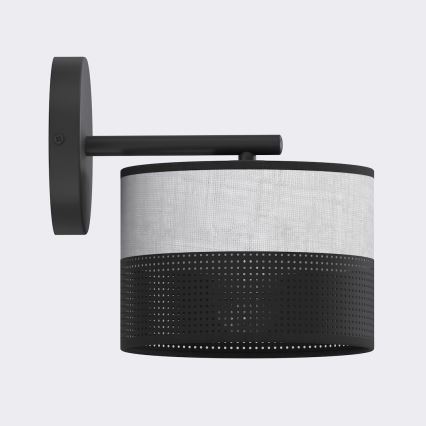 Væglampe KARBON 1xE27/15W/230V sort/grå