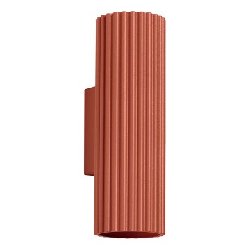 Væglampe KARBON 2xGU10/10W/230V rød