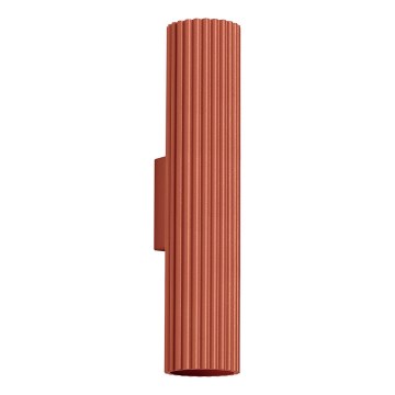 Væglampe KARBON 2xGU10/10W/230V rød