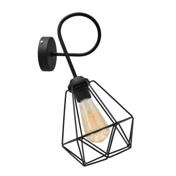 Væglampe KARO 3xE27/15W/230V sort