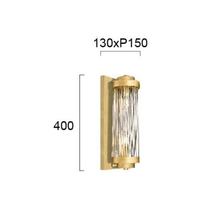 Væglampe KAROLINA 2xE14/40W/230V guld