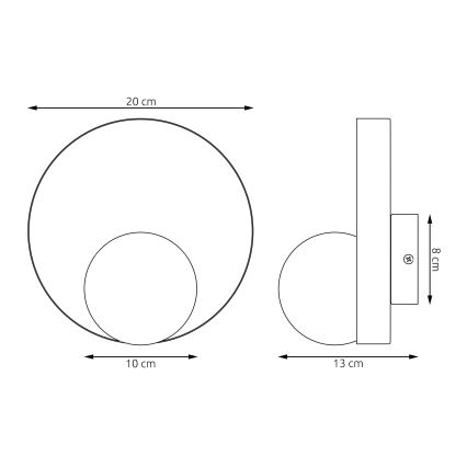 Væglampe KIDO 1xG9/8W/230V hvid
