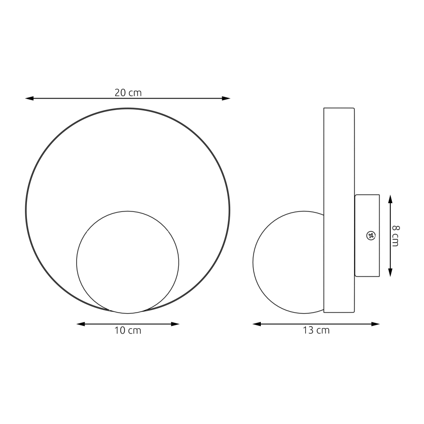 Væglampe KIDO 1xG9/8W/230V, sort