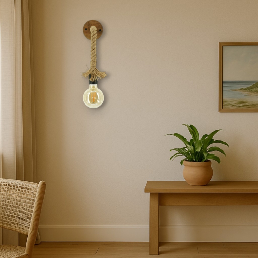 Væglampe KOS 1xE27/60W/230V bøg