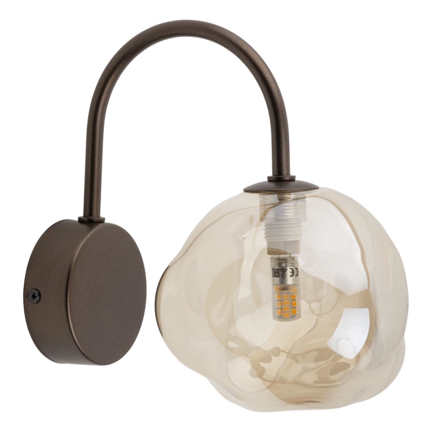 Væglampe LAVA 1xG9/8W/230V bronze/røget beige