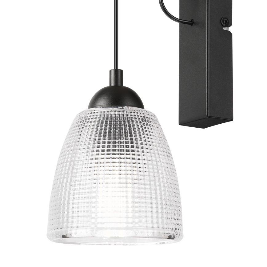 Væglampe LEANDRA 1xE27/15W/230V eg/sort