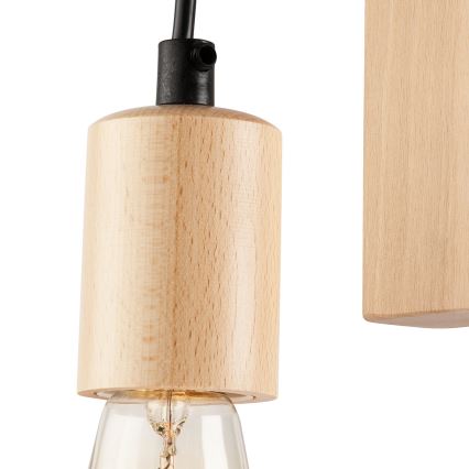 Væglampe LEON 1xE27/60W/230V bøg