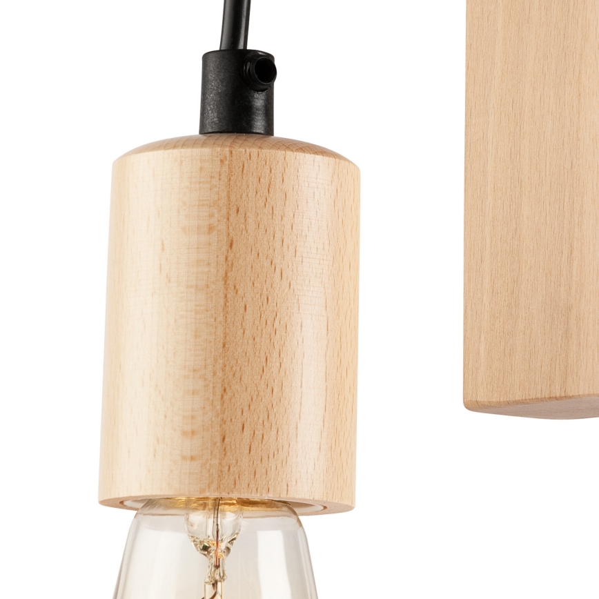 Væglampe LEON 1xE27/60W/230V bøg