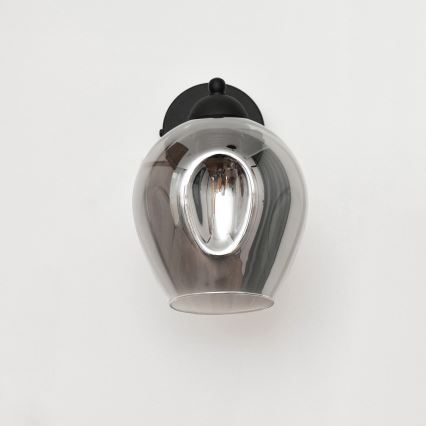Væglampe LILI 1xE27/15W/230V sort/grå