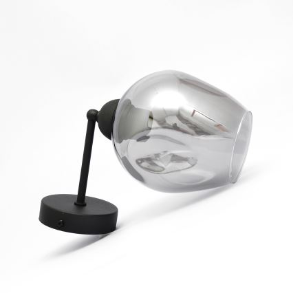 Væglampe LILI 1xE27/15W/230V sort/grå