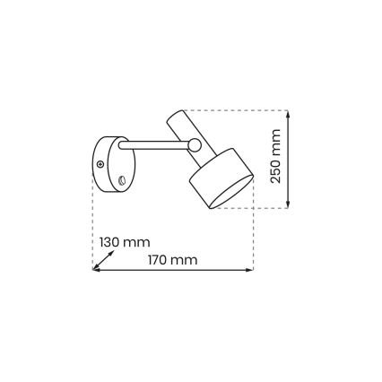 Væglampe LINTERNA 1xGX53/12W/230V sort