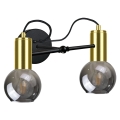Væglampe LIVA 2xE27/60W/230V sort/gylden