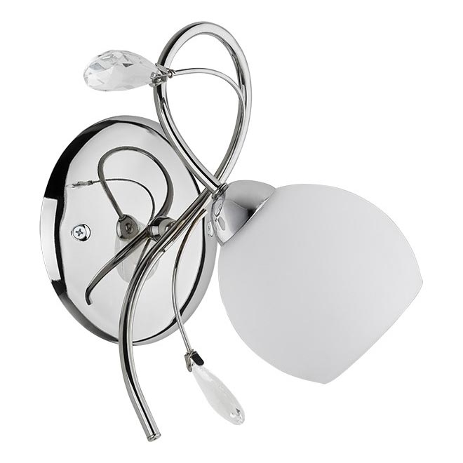 Væglampe LIVIA 1xE14/10W/230V skinnende krom