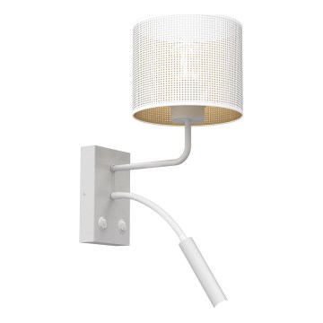 Væglampe LOFT SHADE 1xE27/60W+1xG9/8W/230V hvid/guld