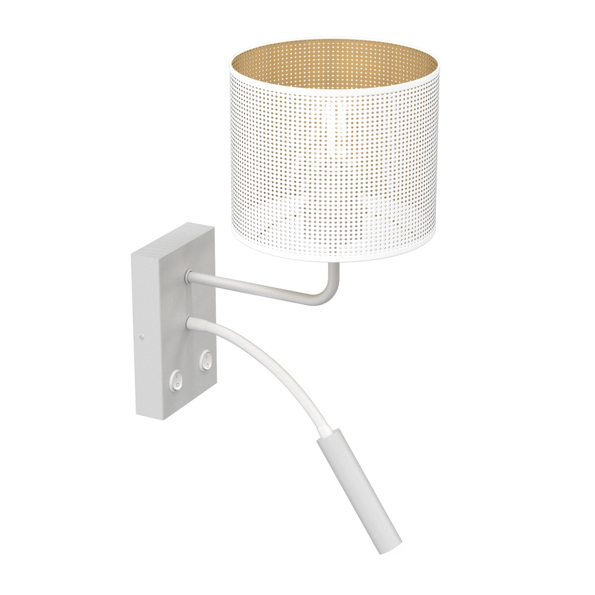 Væglampe LOFT SHADE 1xE27/60W+1xG9/8W/230V hvid/gylden