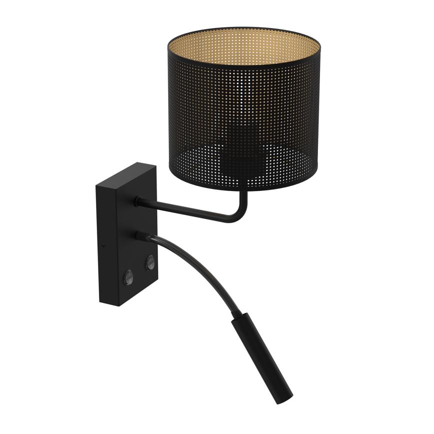 Væglampe LOFT SHADE 1xE27/60W+1xG9/8W/230V sort/gylden