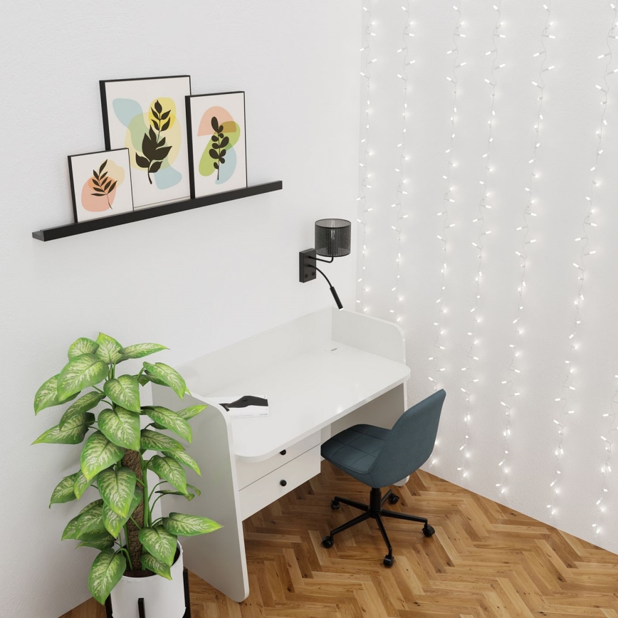 Væglampe LOFT SHADE 1xE27/60W+1xG9/8W/230V sort