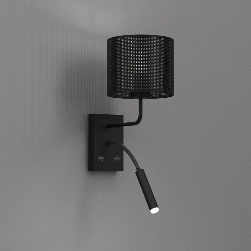 Væglampe LOFT SHADE 1xE27/60W+1xG9/8W/230V sort
