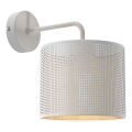 Væglampe LOFT SHADE 1xE27/60W/230V hvid/guld