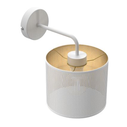 Væglampe LOFT SHADE 1xE27/60W/230V hvid/guld