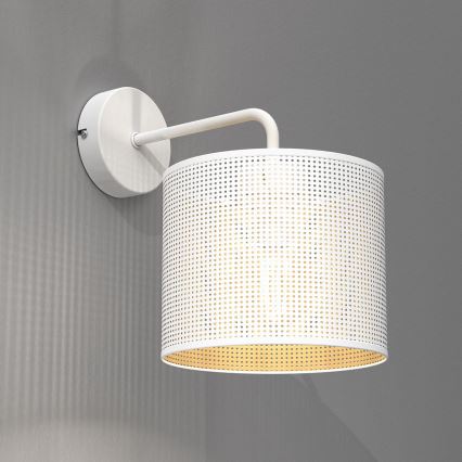 Væglampe LOFT SHADE 1xE27/60W/230V hvid/gylden