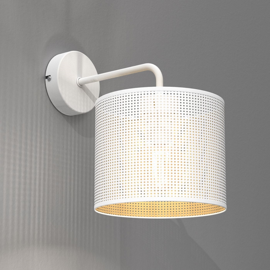 Væglampe LOFT SHADE 1xE27/60W/230V hvid/gylden