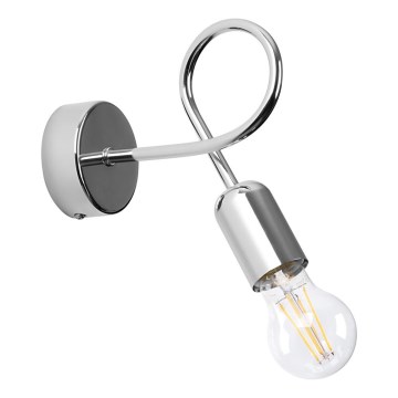 Væglampe LOOP 1xE27/15W/230V skinnende krom