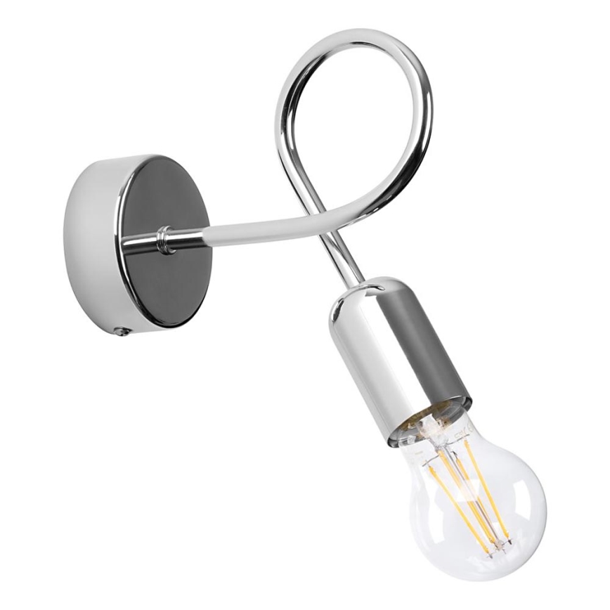Væglampe LOOP 1xE27/15W/230V skinnende krom