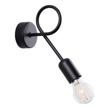Væglampe LOOP 1xE27/15W/230V sort