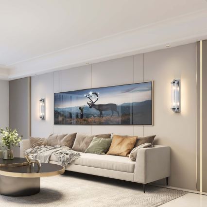 Væglampe LORENZO 2xE14/40W/230V blank krom