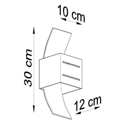 Væglampe LORETO 1xG9/40W/230V antik sort