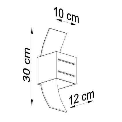 Væglampe LORETO 1xG9/40W/230V grå