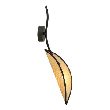 Væglampe LOTUS 1xE14/10W/230V sort/beige