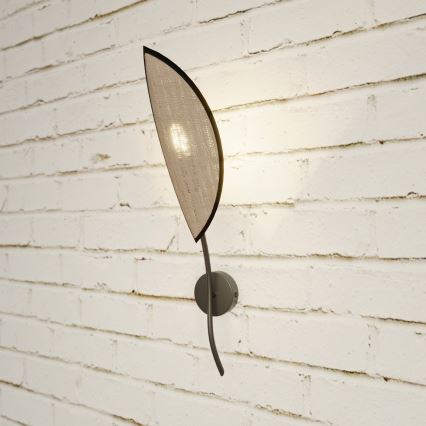 Væglampe LOTUS 1xE14/10W/230V sort/beige