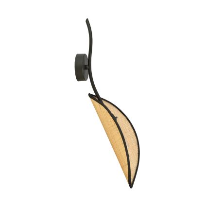 Væglampe LOTUS 1xE14/10W/230V sort/beige