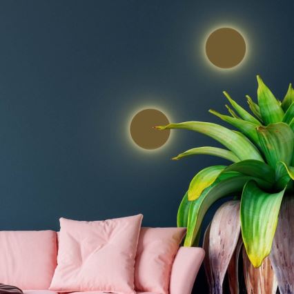 Væglampe LUNA 2xG9/8W/230V Ø 20 cm guld