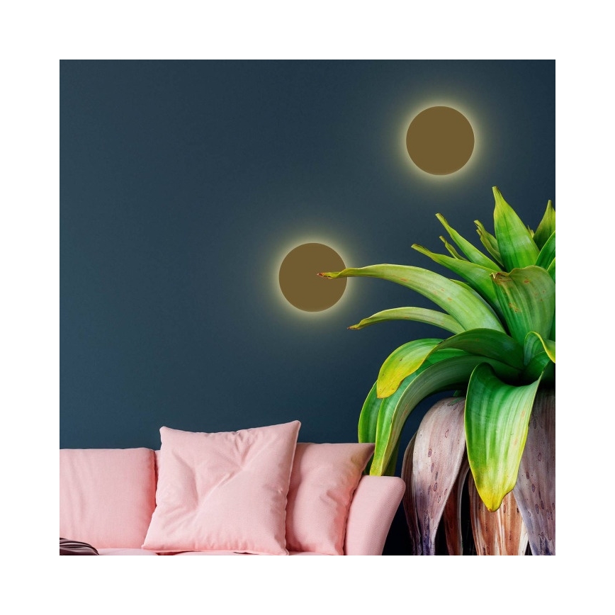 Væglampe LUNA 2xG9/8W/230V Ø 20 cm guld
