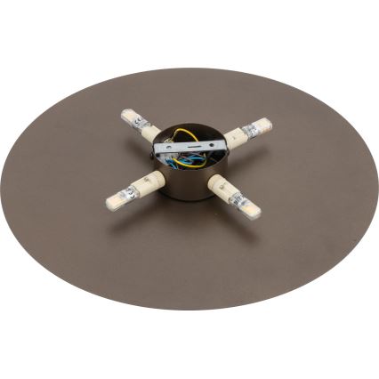 Væglampe LUNA 4xG9/8W/230V diameter 40 cm brun