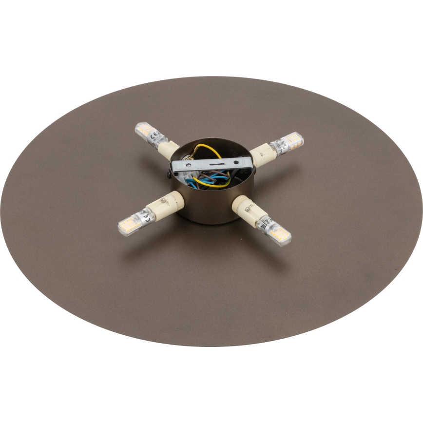 Væglampe LUNA 4xG9/8W/230V diameter 40 cm brun