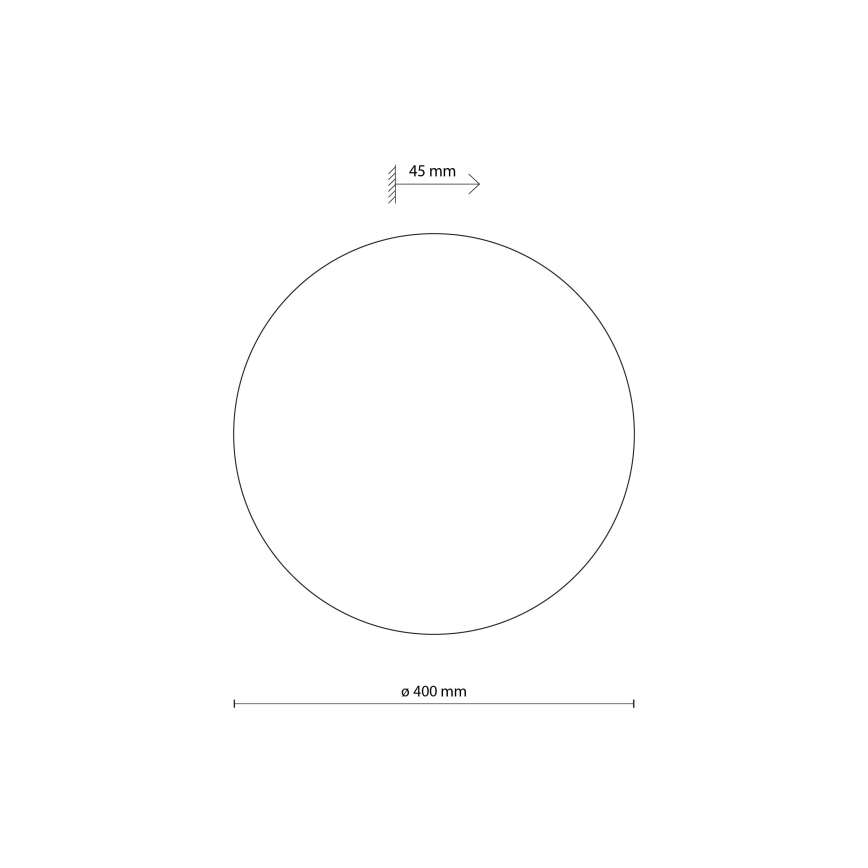 Væglampe LUNA 4xG9/8W/230V diameter 40 cm grå