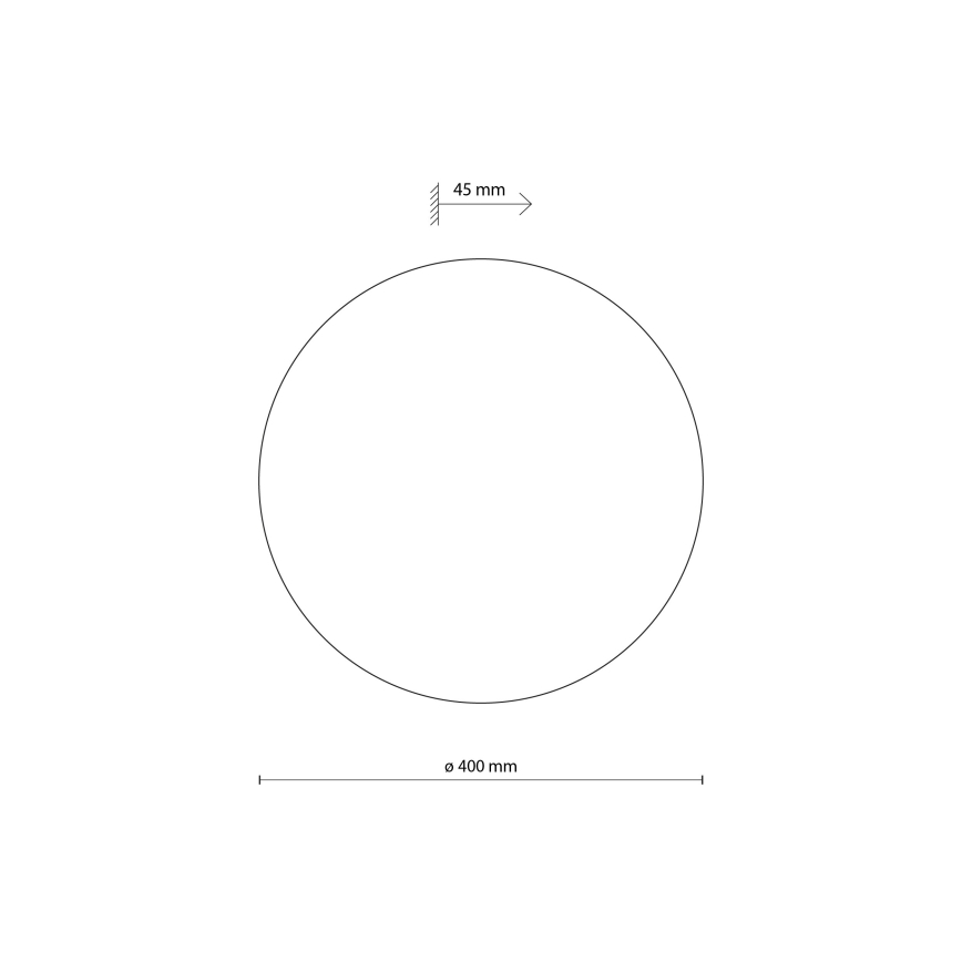 Væglampe LUNA 4xG9/8W/230V diameter 40 cm sort